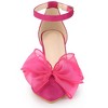 Allegra K Women's Bow Knot Pointed Toe Block Heel Pumps - 2 of 4
