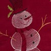 Design Imports  Christmas Embroidered Tablecloth, Snowman, 40X40" - 3 of 4