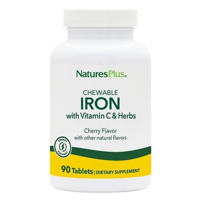 Iron With C Herbal Formula by Nature's Plus  -  90 Chewable