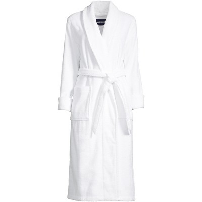 Lands' End Women's Cotton Terry Long Spa Bath Robe : Target