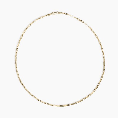 sanctuaire Dainty Link Necklace 14K Solid Gold