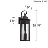 Franklin Iron Works Bransford 28 1/4" High Farmhouse Rustic Outdoor Wall Light Fixture Mount Porch House Scroll Black-Specked Gray Metal Glass Shade - 4 of 4