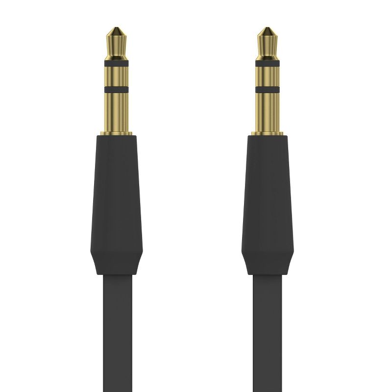 Just Wireless 4&#39; Flat TPU Auxiliary Cable (3.5mm) - Black, 1 of 9