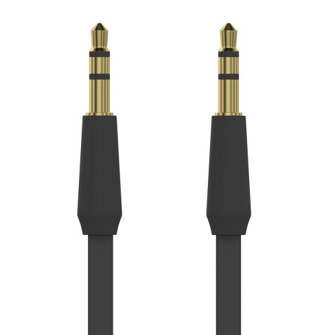 Just Wireless 4' Flat TPU Auxiliary Cable (3.5mm) - Black - image 1 of 4