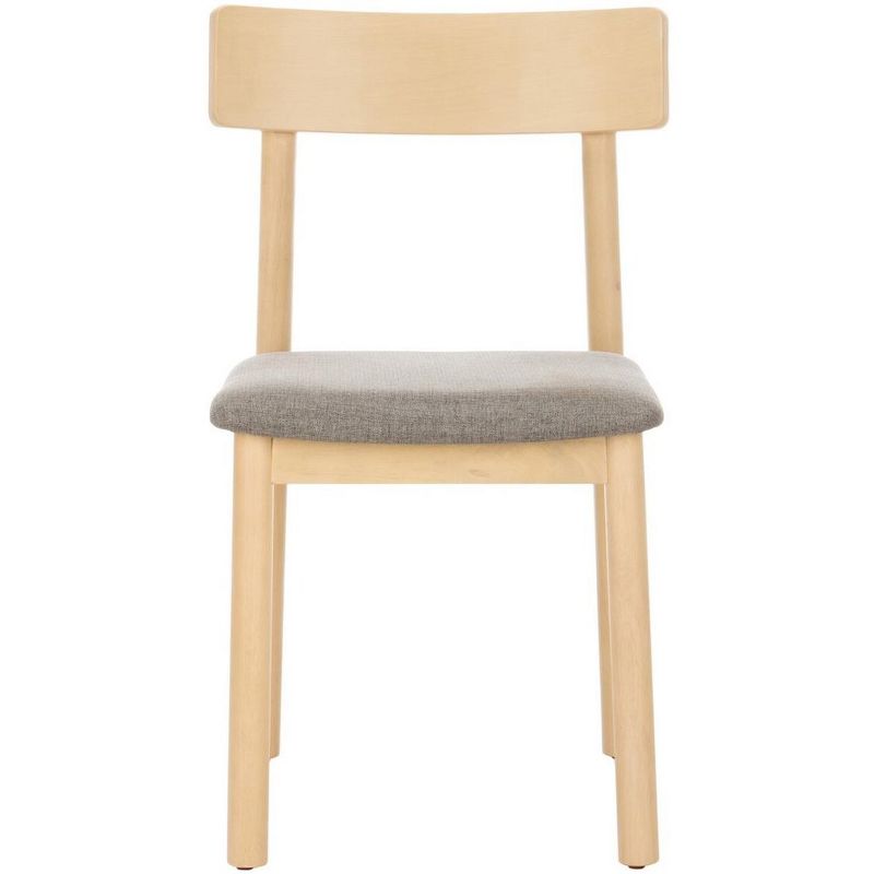 Lizette Retro Dining Chair (Set of 2) - White Oak/Grey Cushion - Safavieh., 3 of 10
