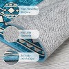 Washable Modern Area Rug – Thin, Reversible, Low Pile Bordered Carpet for Living Room, Bedroom, Dining Room - 3 of 4