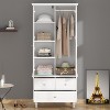 FUFU&GAGA Wardrobe Closet Classic Style 2 Door with Tall Legs - 2 of 4