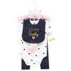 Hudson Baby Infant Girl Cotton Layette Set, Girl Daddy Pink Navy - 2 of 4