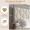 Twin Bed Frame with Upholstered Headboard, Platform Bed, Wood Slats Support, Noise Free, No Box Spring Needed, Gray, Easy Assembly - 4 of 4