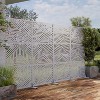 PexFix 72 in. x 35 in. Outdoor Privacy Rectangle Screen Galvanized Steel Panel Divider in White - 3 of 4