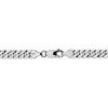 Black Bow Jewelry Men's 6.25mm, 14k White Gold, Flat Beveled Curb Chain Bracelet - 3 of 4