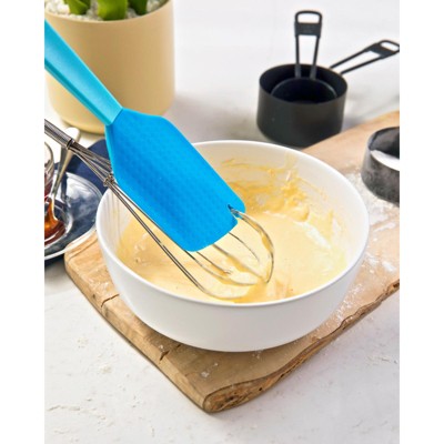 Blue 2-in-1 Silicone Beater Scraper Spatula