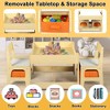 Kinder King 3-in-1 Kids Table & 2 Chairs Set with Storage, Removable Top & Blackboard, for Art, Crafts, Reading, Play - 4 of 4