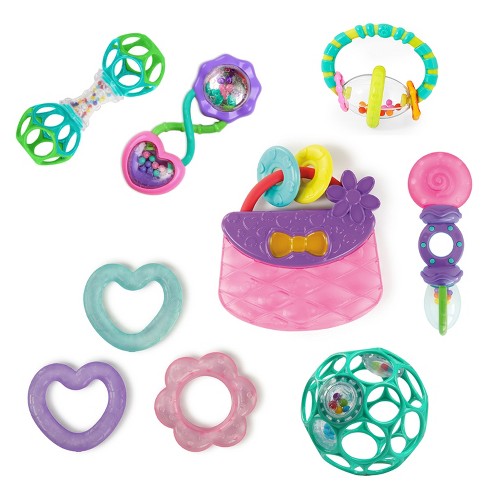 Bright Starts Everything Nice 9pc Gift Set Baby Rattles And Teethers Target