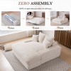 Upholstered Chaise Lounge Ultra-Soft Sleeper Sofa Bed Lazy Single Sofa Leisure Reading Couch with 4 Pillows, No Assembly Required - ModernLuxe - 4 of 4