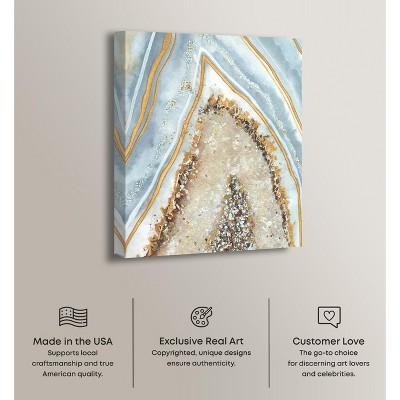 Gallery Wrapped Abstract Geode Canvas Wall Art, 16" x 20"