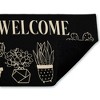 Stupell Industries Black & Cream Cactus Welcome Printed Outdoor Door Mat, design by Deane Beesley, 18"x30" - 2 of 4