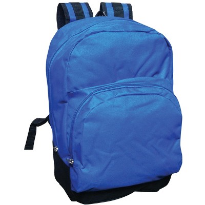 School Smart 1-Pocket Backpack, 17-3/10 x 12-2/5 x 6 Inches, Polyester, Blue