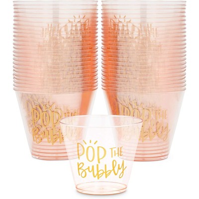 Be Merry Plastic Wine Cups for Christmas (9 oz, 50 Pack) – Sparkle and Bash