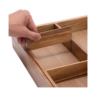 Seville Classics 9-Piece Acacia Wood Pantry Kitchen Storage Organizer Box Set — фото 8