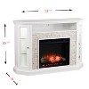 HomeStock 18 in. Freestanding Wooden Smart Electric Fireplace  in White ideal for a realistic flame experience - 3 of 3