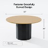 PexFix 52 in.H Solid Wood Round Dining Table Kitchen Table for 4-6 with Tabletop and Cylindrical Base for Living/Dining Room Coffee Office in Natural - 4 of 4