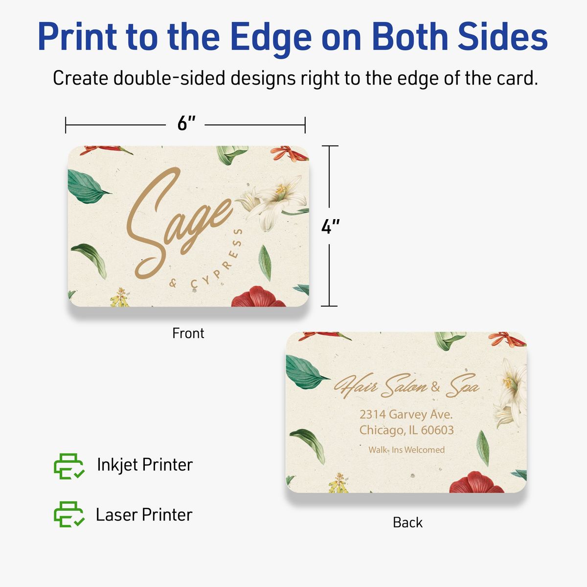 Avery Matte Ivory Postcards, 4" x 6" Rectangle Rounded Corners - thumbnail 6