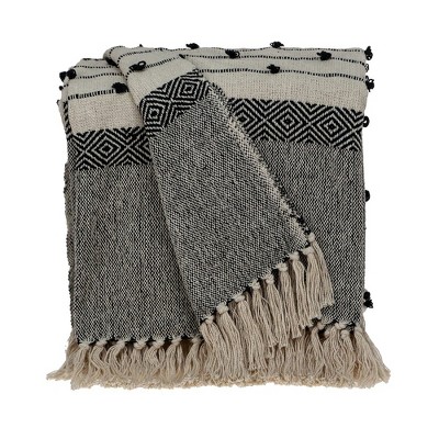 Parkland Collection,Alia Eclectic Beige 52" X 67" Woven Handloom Throw