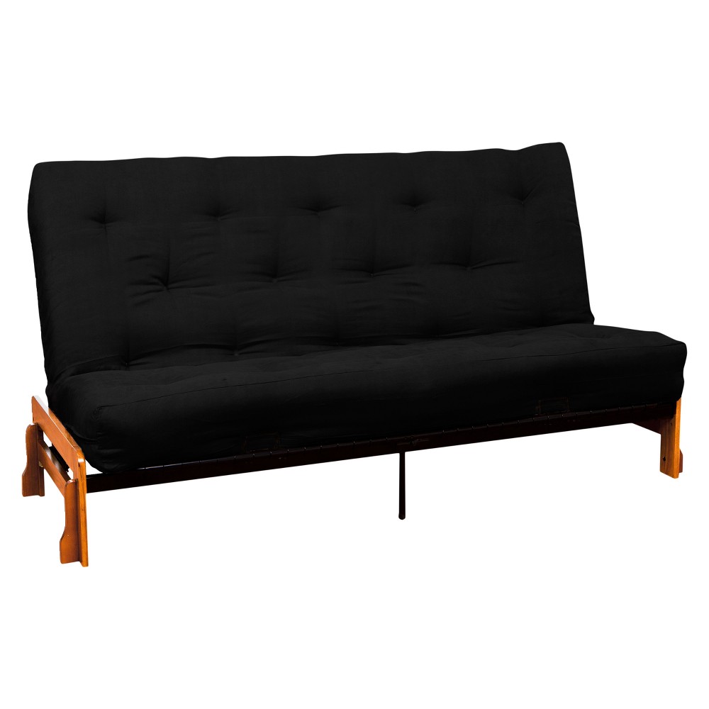 True 6 Cotton/Foam Futon Mattress - Epic Furnishings, Suede Black