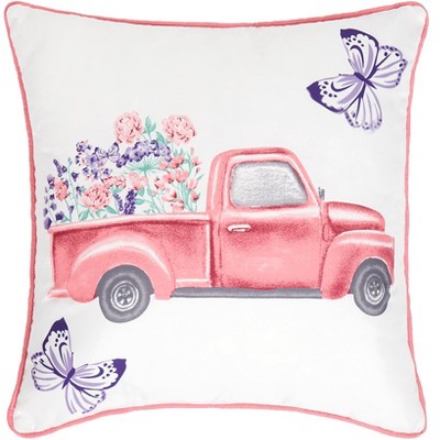 Spring Truck Accent Pillow