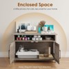Lirago,Modern Hidden Cat Litter Box Cabinet - 2 Entrances, Storage Top & Portable Handles - 2 of 4