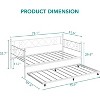 Daybed with Trundle, Sturdy Metal Twin Bed Frame with Heart-shaped Headboard, Day Bed Sofa Bed Frame with Steel Slat Support. - 2 of 4