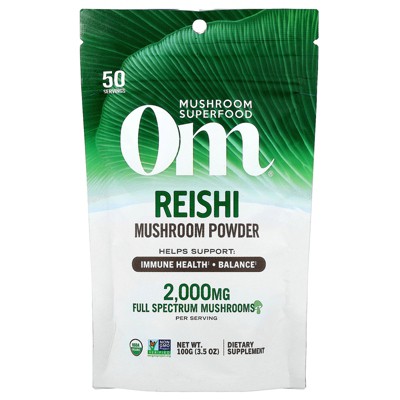 Om Mushrooms Reishi, Mushroom Powder, 3.5 oz (100 g)