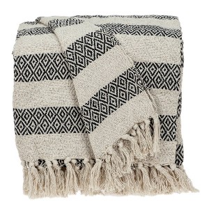 Parkland Collection,Rosie Transitional Beige 52" X 67" Woven Handloom Throw - 1 of 4