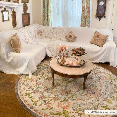 Wamuran Floral Traditional Multicolor Medium Pile Area Rug 6'7" x 9'