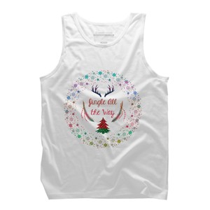Men's Design By Humans Christmas Jingle All The Way Snowflake Circle By famenxt Tank Top - 1 of 3