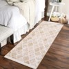 Area Rug Washable Non Slip Backing Boho Trellis Rug Low Pile Distressed Floor Carpet Retro Accent Rug for Living Room Bedroom - 4 of 4
