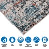 NAYSAYE Abstract 7' x 5' Area Rug Modern Soft Durable Machine Woven Easy Care Cozy Accent for Living Room Bedroom, Multi - 4 of 4