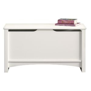 Shoal Creek Storage Chest With Lid Stay Safety Soft White Sauder Target