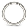 Black Bow Jewelry Men's 8mm Stainless Steel Stone Finish Grooved Standard Fit Band - 2 of 4