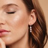 EVERLY JEWELRY | Sterling Silver 4 - 5 MM White, Pink and Grey Cultured Freshwater Pearl and Diamond Drop Earrings - 4 of 4