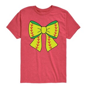 Boys' - Instant Message - Softball Bow Short Sleeve Graphic T-Shirt - 1 of 4
