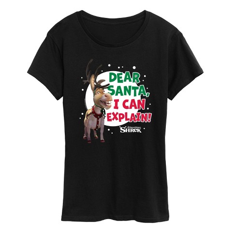 Women's - Shrek - Dear Santa I Can Explain Short Sleeve Graphic T-Shirt - image 1 of 4