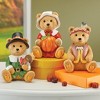 Collections Etc Hand-Painted Thanksgiving Bear Sitters - Set of 3 - 2 of 2