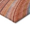 Terra Cotta Salmon And Orange Striped Washable Indoor Outdoor Area Rug - 4 of 4
