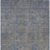 Khaki And Denim Blue Oriental Washable Indoor Outdoor Area Rug - 4 of 4