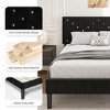 CAVINAS Twin/Full/Queen Size Upholstered Platform Bed Frame with Fabric Headboard & Wooden Slats,No Box Spring Needed - 3 of 4