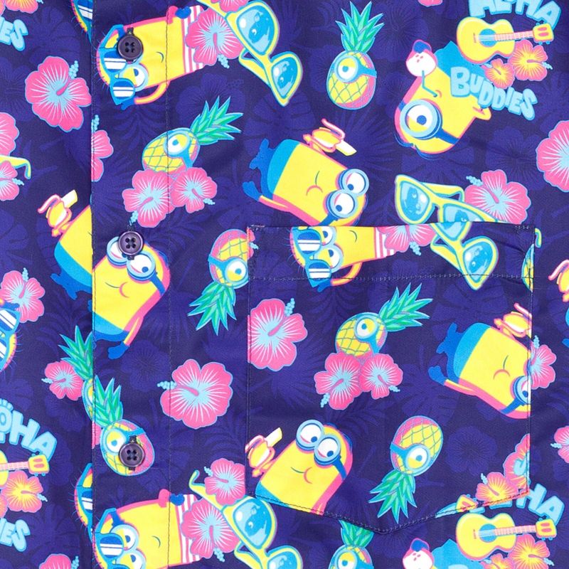 Despicable Me Minions Hawaiian Button Down Dress Shirt Matching Family Toddler to Adult, 5 of 8