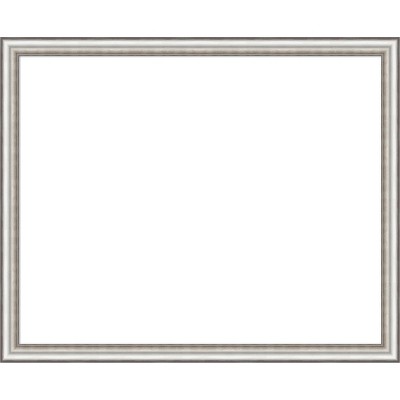 Amanti Art Salon Silver Narrow Framed Dry Erase Magnetic Board