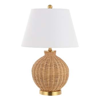 Nobuo 23 Inch Table Lamp - Natural/Brass - Safavieh.